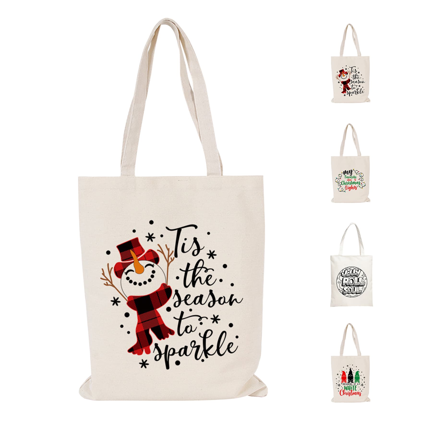Lightweight Natural Canvas Convention Tote Bag With Shoulder
