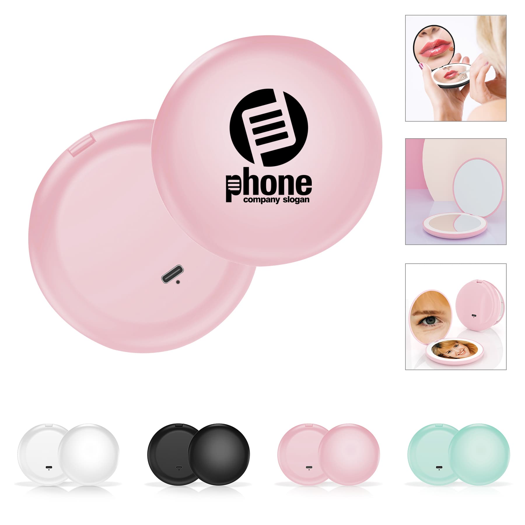 USB Rechargeable Led Makeup Mirror Magnification 