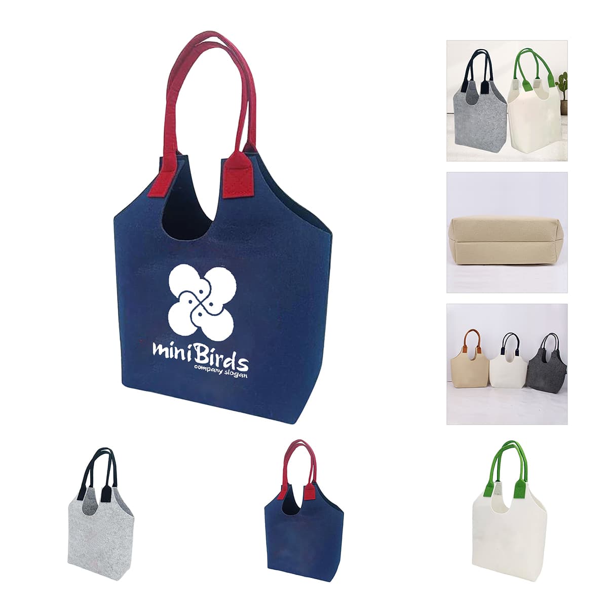Recycled Felt Shopper Tote Bag