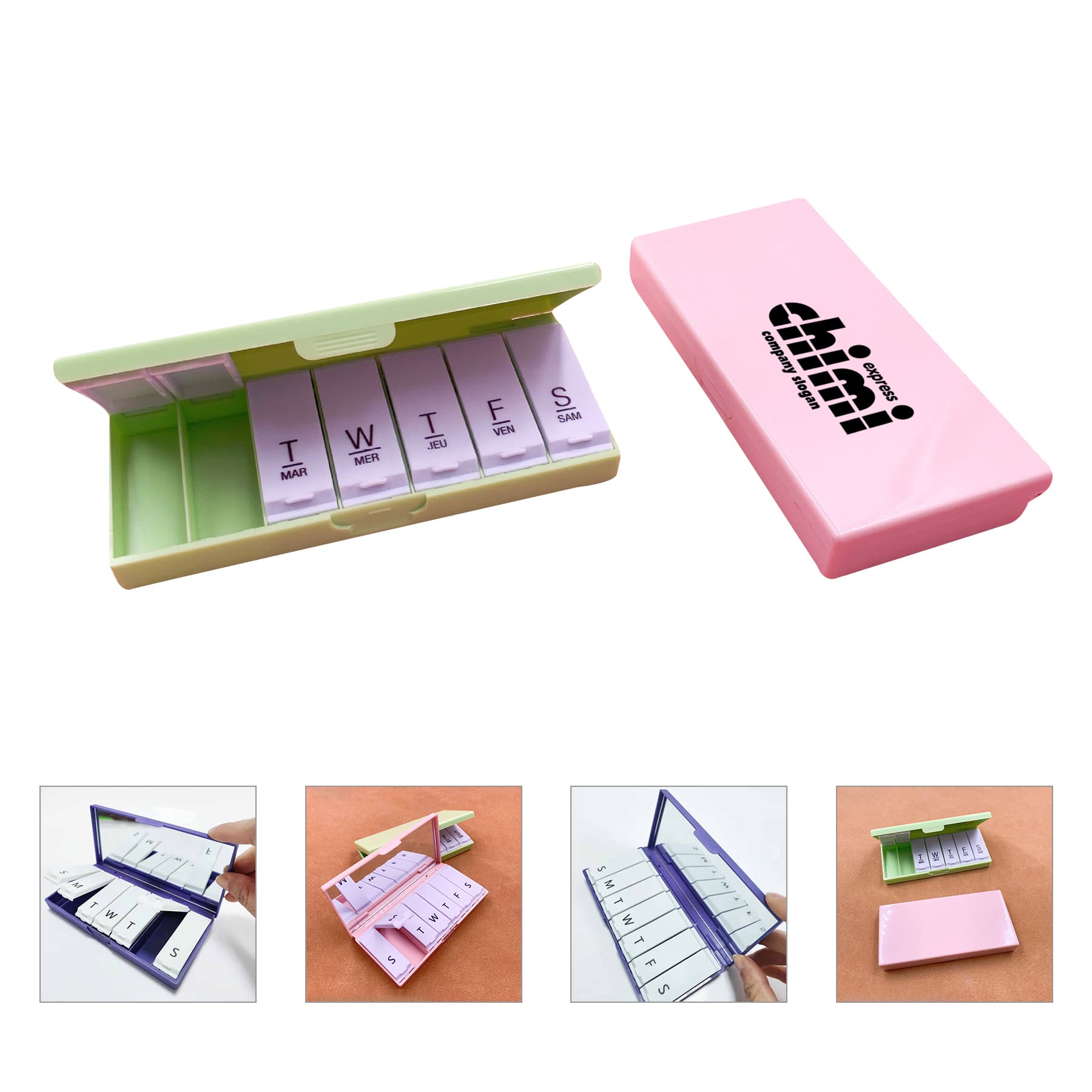 Pill Box with Mirror