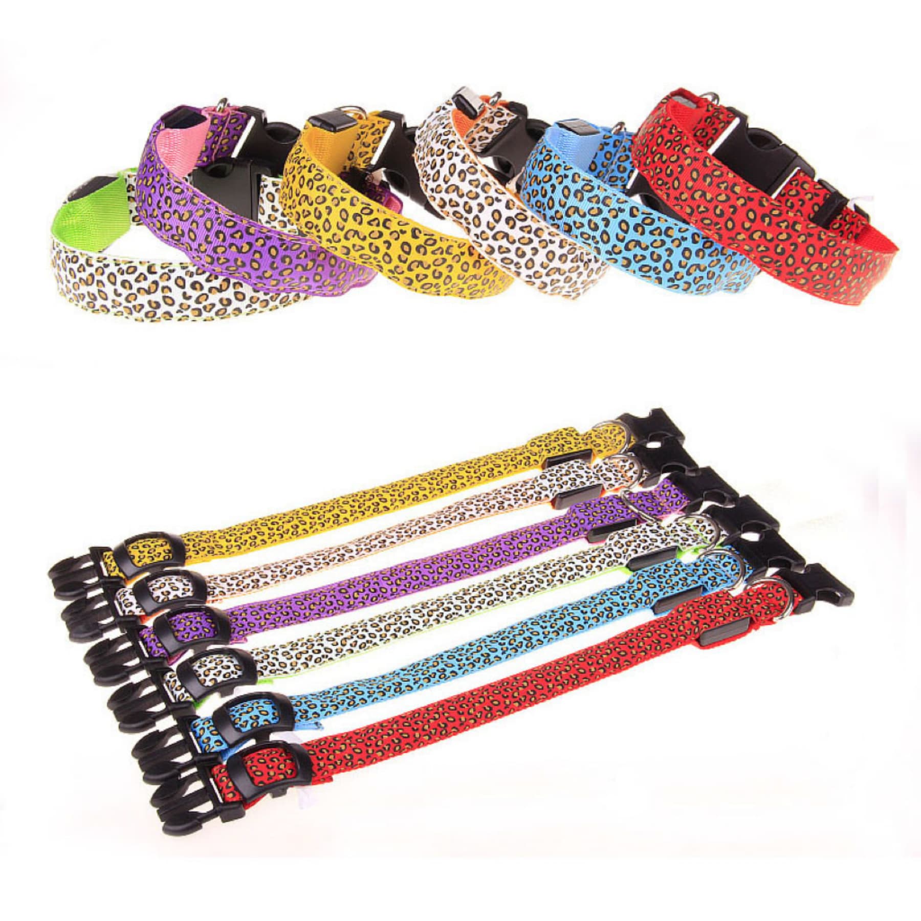Polyester Adjustable Leopard Pet Collar