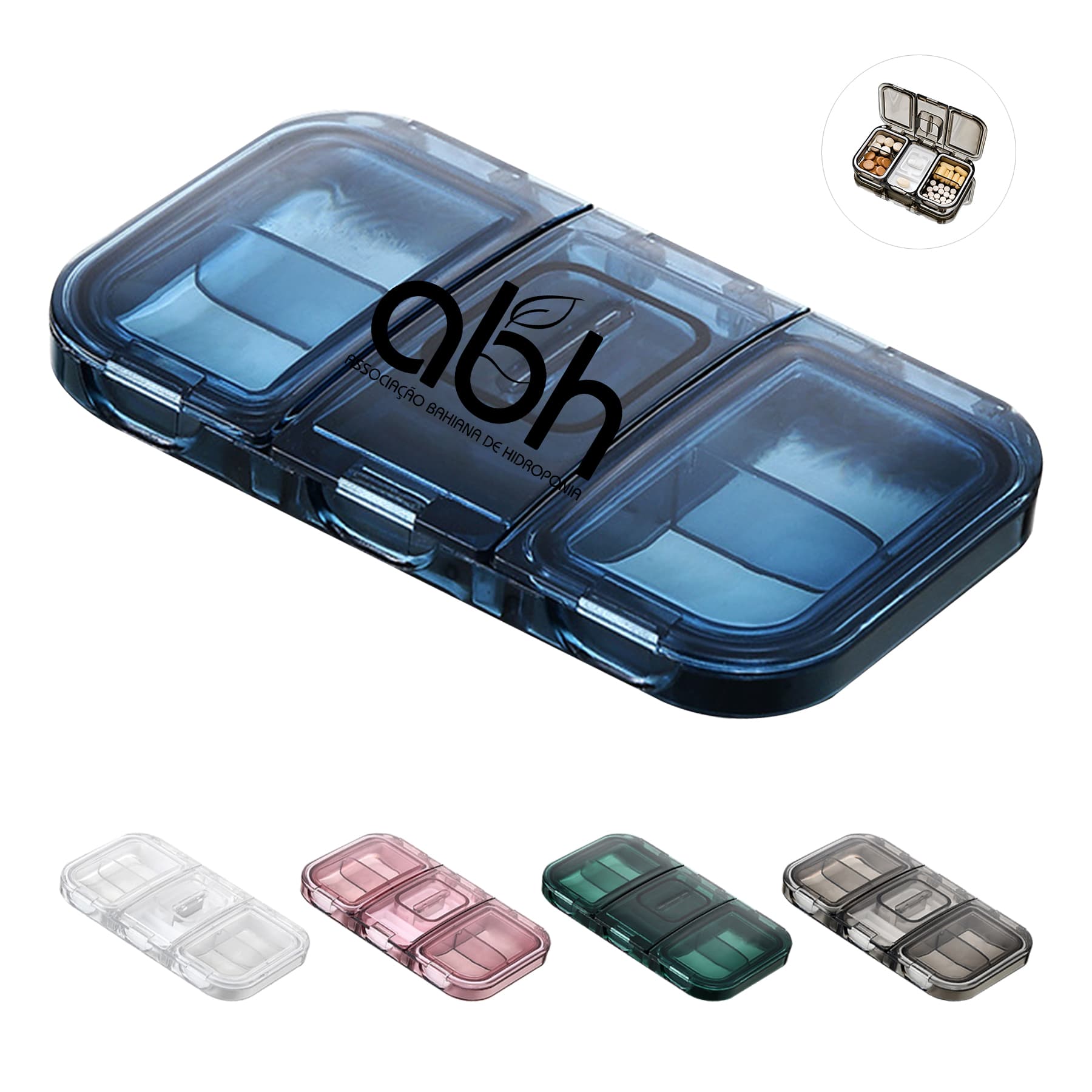 Transparent Pill Separator Container