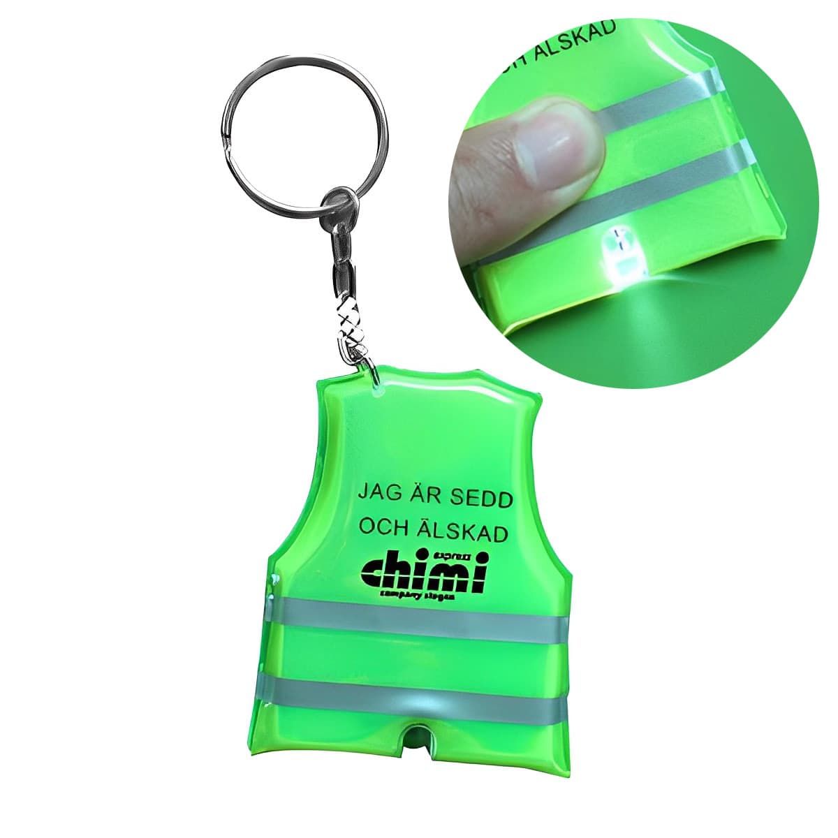 Safety Vest Shaped Keychain