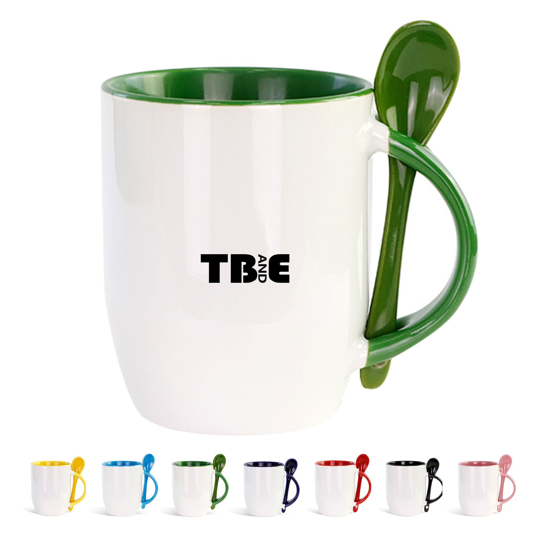 Colored Inner Mug With Spoon