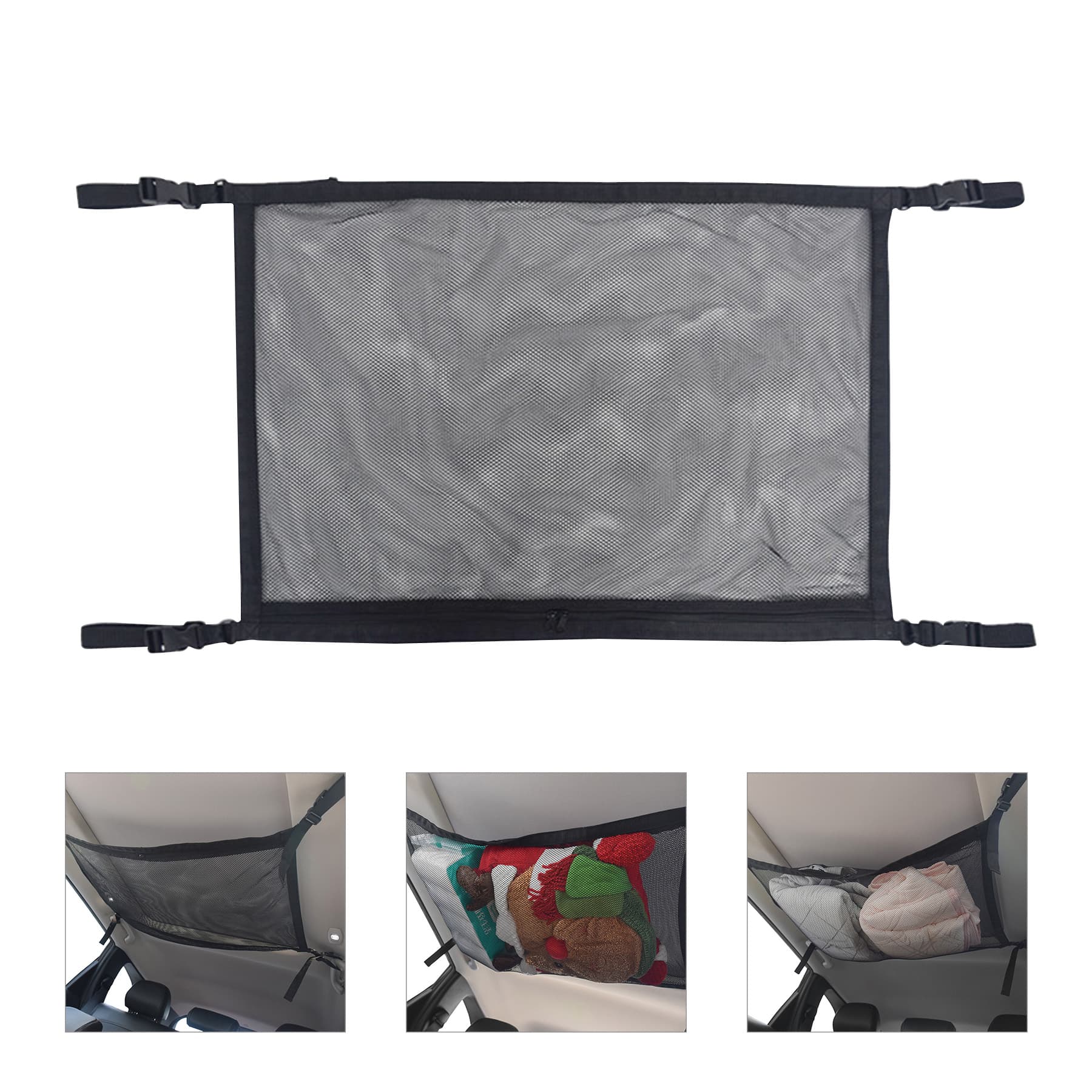Automobile Roof Simple Net Zipper Storage Bag