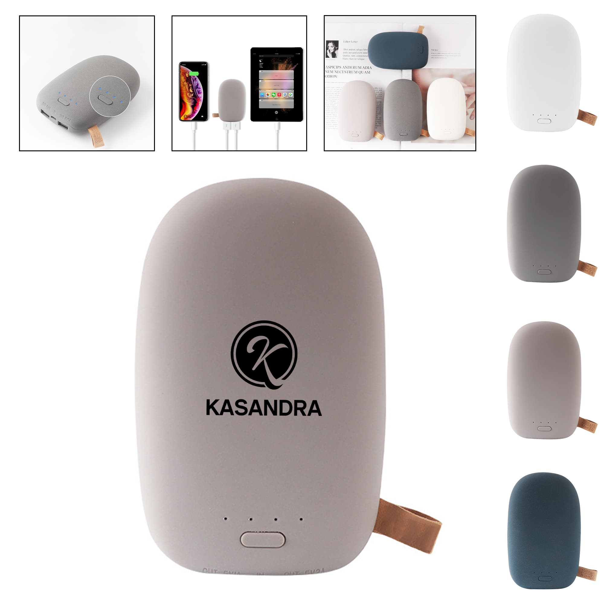 Portable 6000mAh Cobblestone Shaped Power Bank