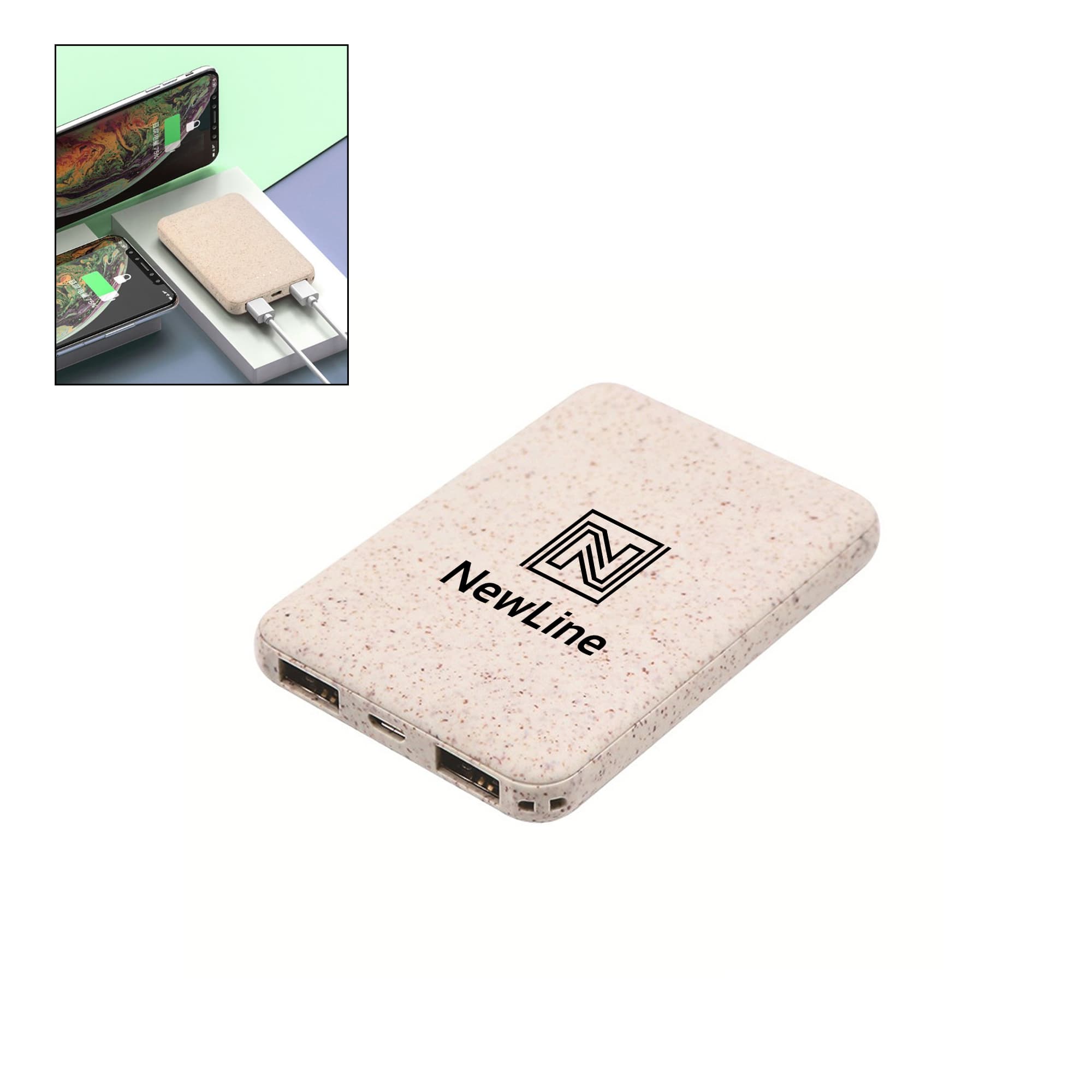 Eco-Friendly 5000 mAh Wheat Straw Power Bank