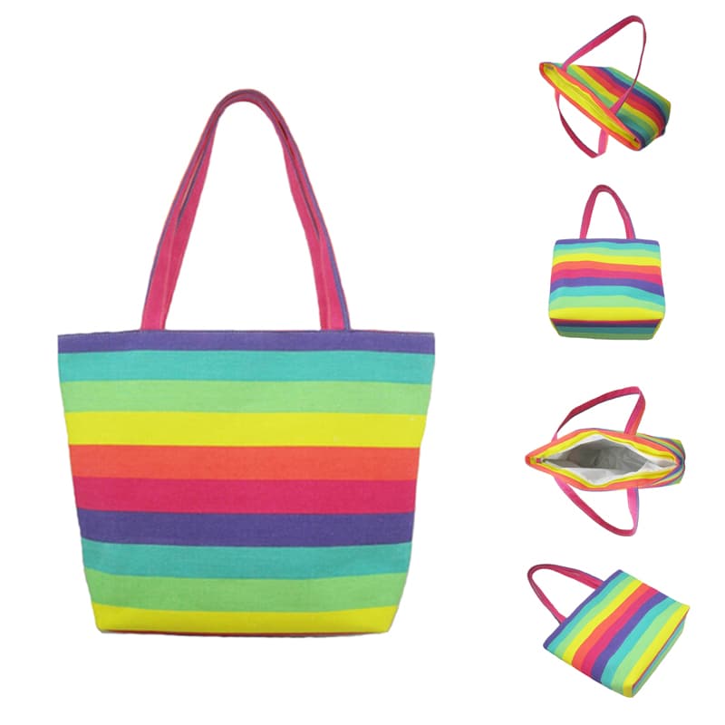 Double layer Soft Rainbow Handbag