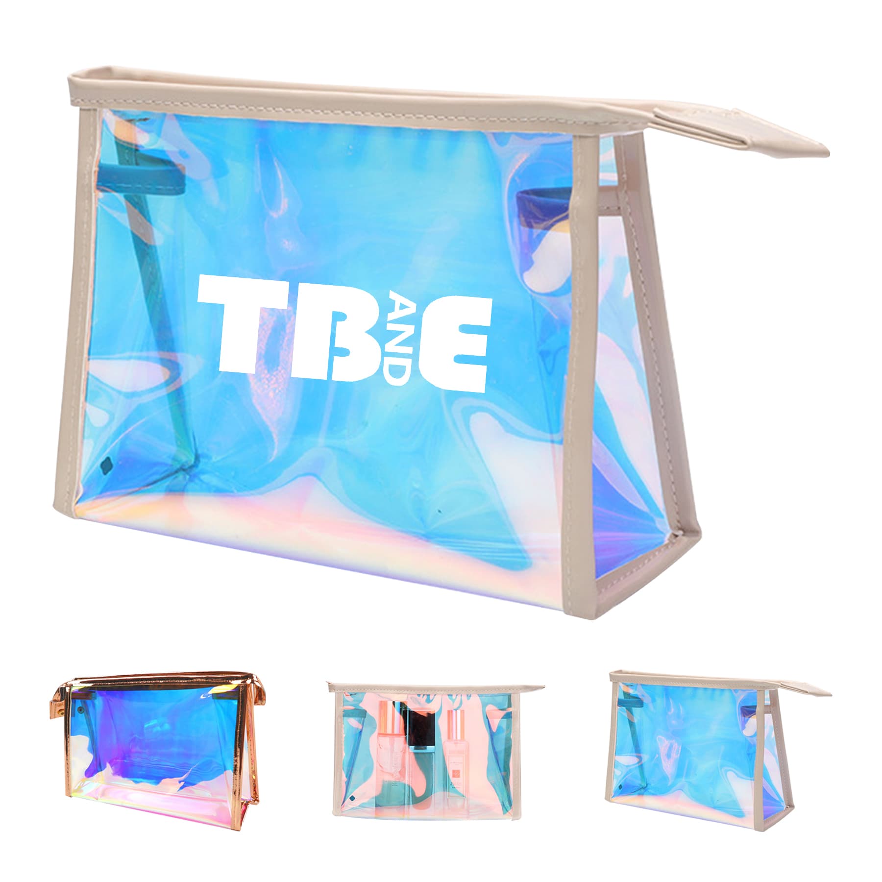 Holographic Ziplock PVC Makeup Bag