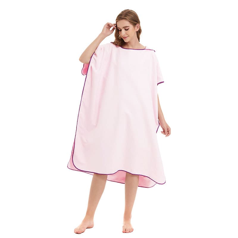 Microfiber Bath Robe Poncho with Hood thumbnail 6