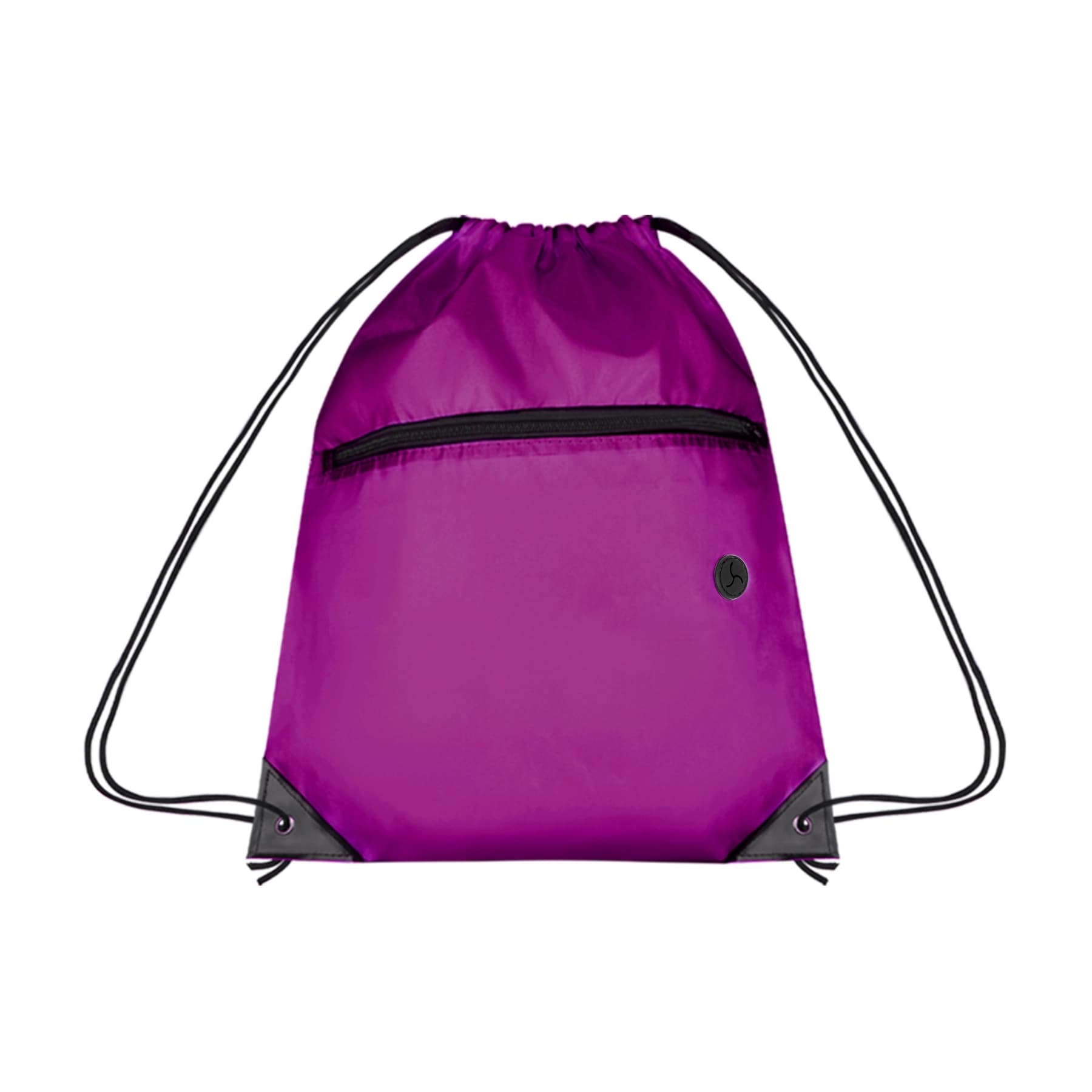 210D Cinch Bag w/Zipper pocket & Earbuds Slot
