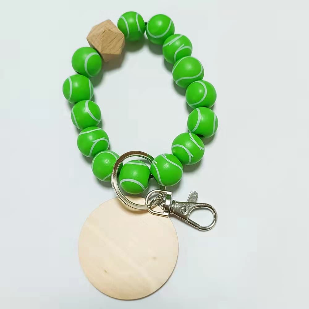 Wooden Ball Bracelet Keychain thumbnail 4