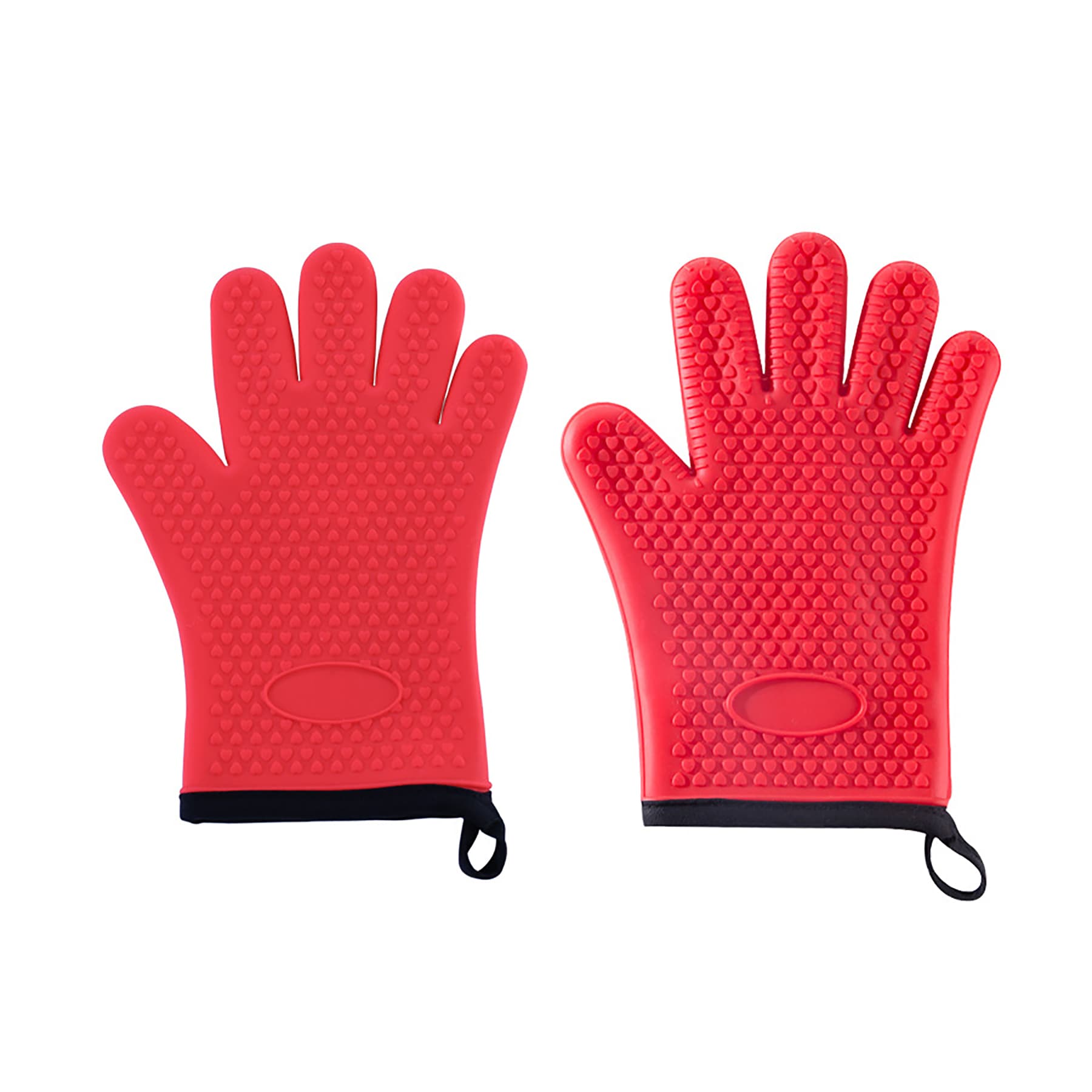 Heat Resistant Nonslip Silicone Oven Mitts Short thumbnail 2