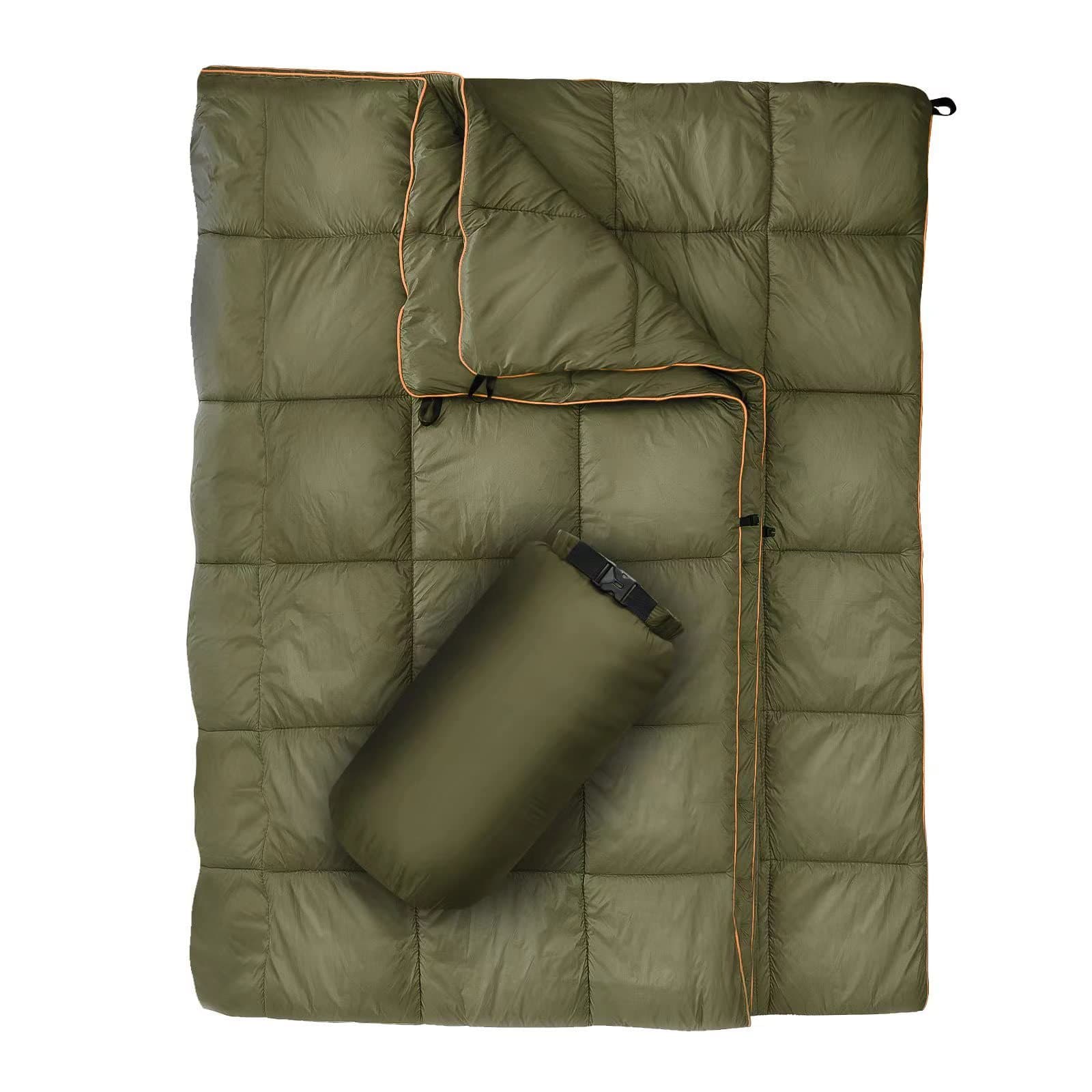 Branded Puffy Waterproof Camping Wearable Packable Blanket thumbnail 2