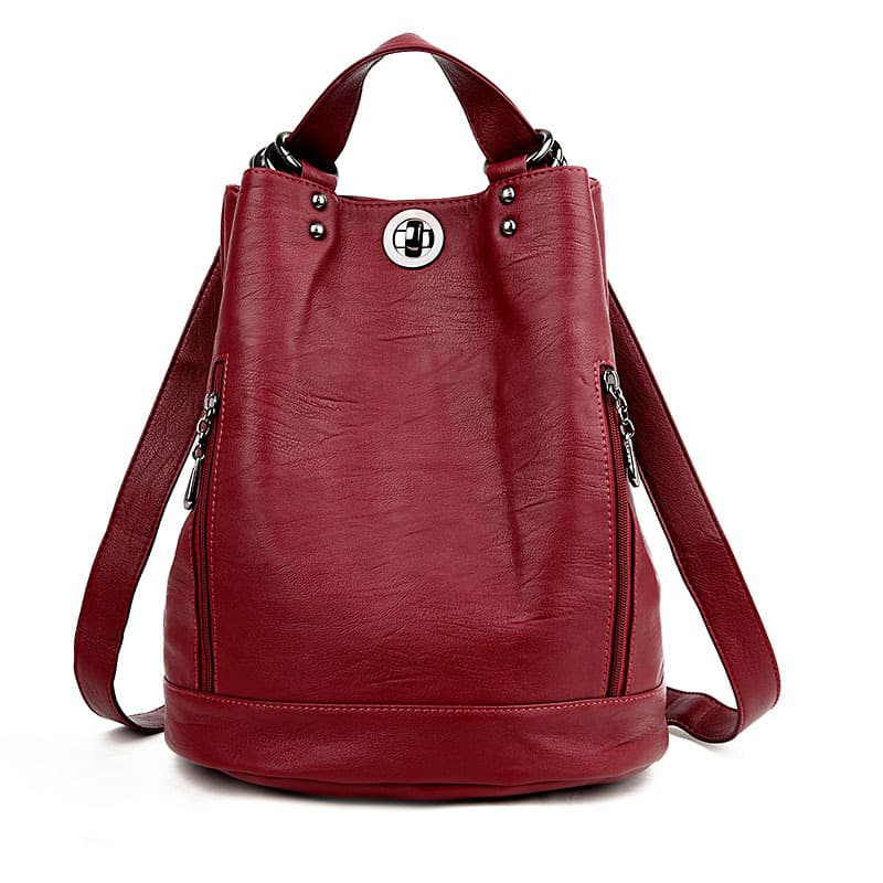 Pu high-capacity Bucket Backpack Women thumbnail 2