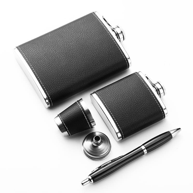 8oz Stainless Steel Wine Bottle Set thumbnail 3