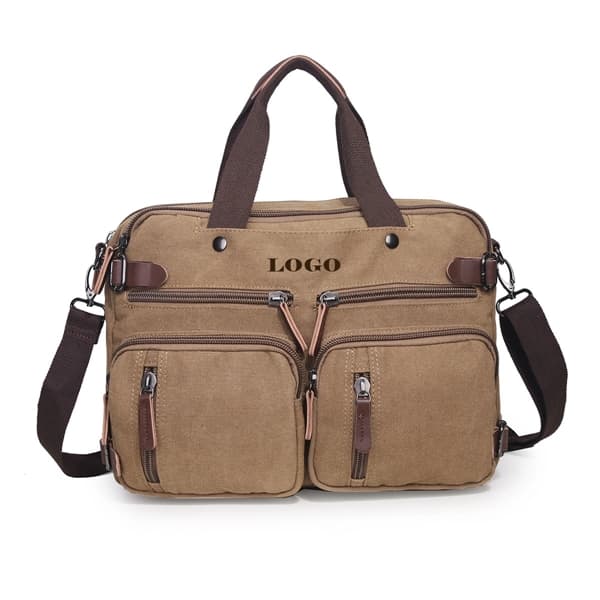 Expandable Large Canvas Vintage Massenger Bag thumbnail 5