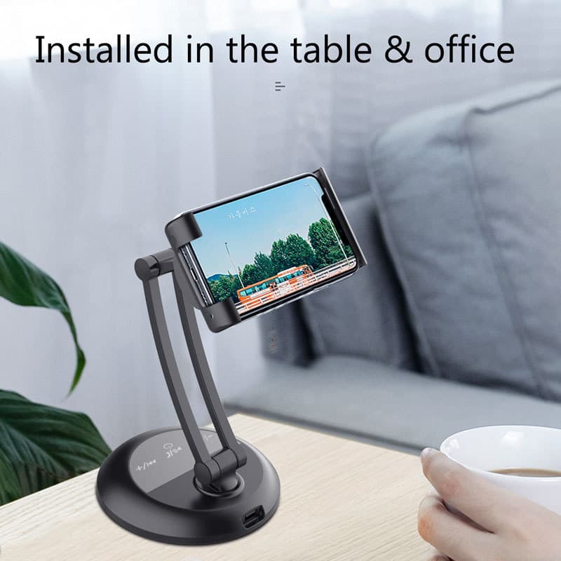 Adjustable Foldable Desktop Cell Phone Tablet Stand Holer thumbnail 4