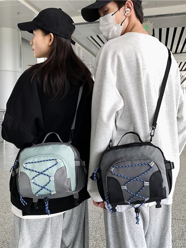 Polyester City Light Outdoor Hiking Crossbody Bag Backpack thumbnail 4