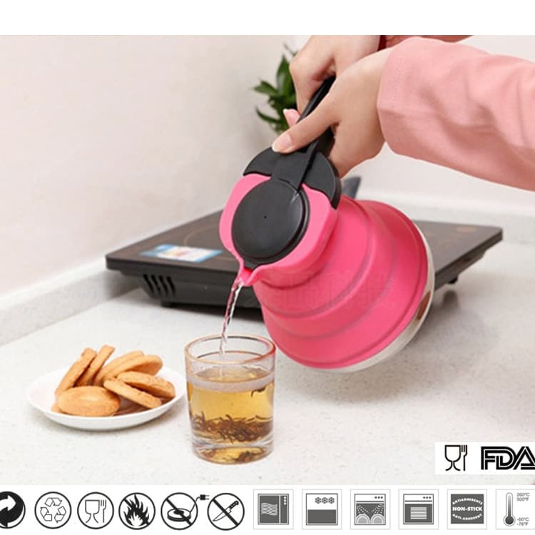 Collapsible Camping Kettle for Hiking, Travel, Outdoors 50oz thumbnail 3