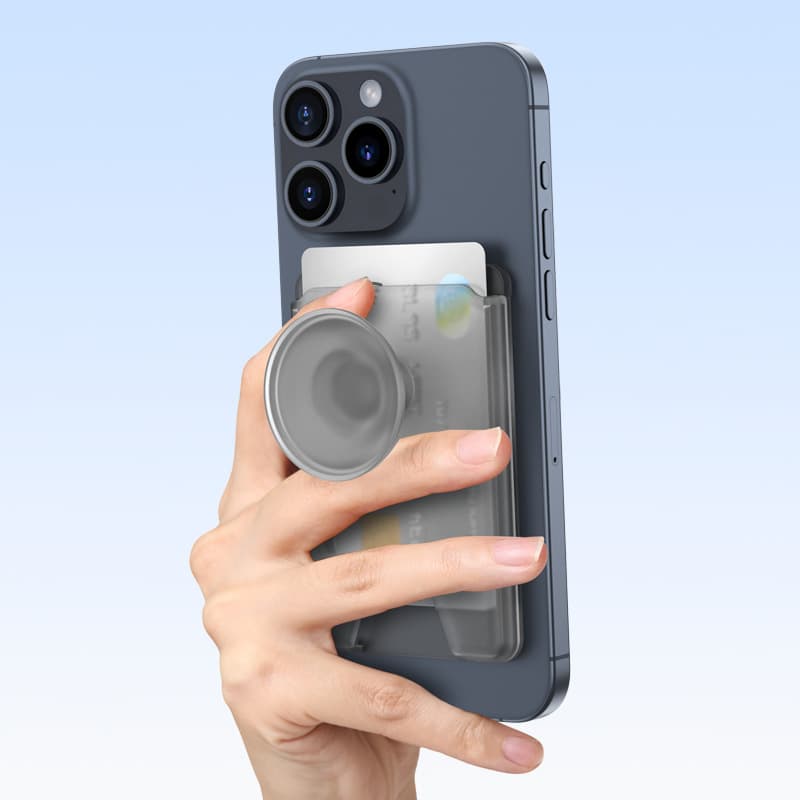 Magnetic Wallet Card Holder with Collapsible Phone Grip thumbnail 4