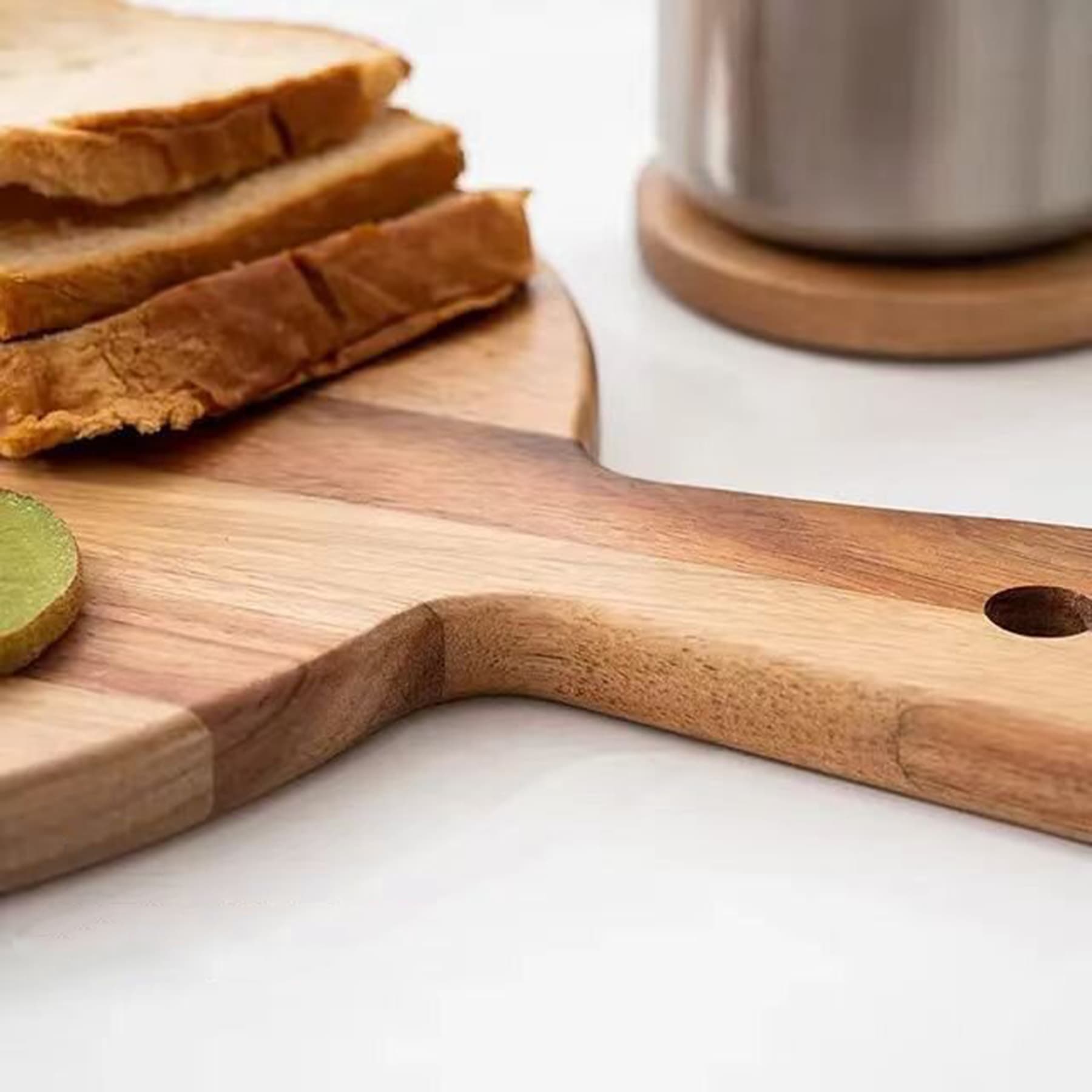 12" Cutting Board Wooden Pizza Board thumbnail 8