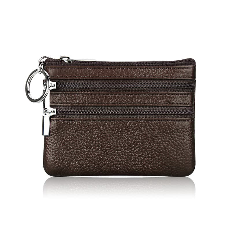cowhide card money coin purses With Zipper Pocket thumbnail 11