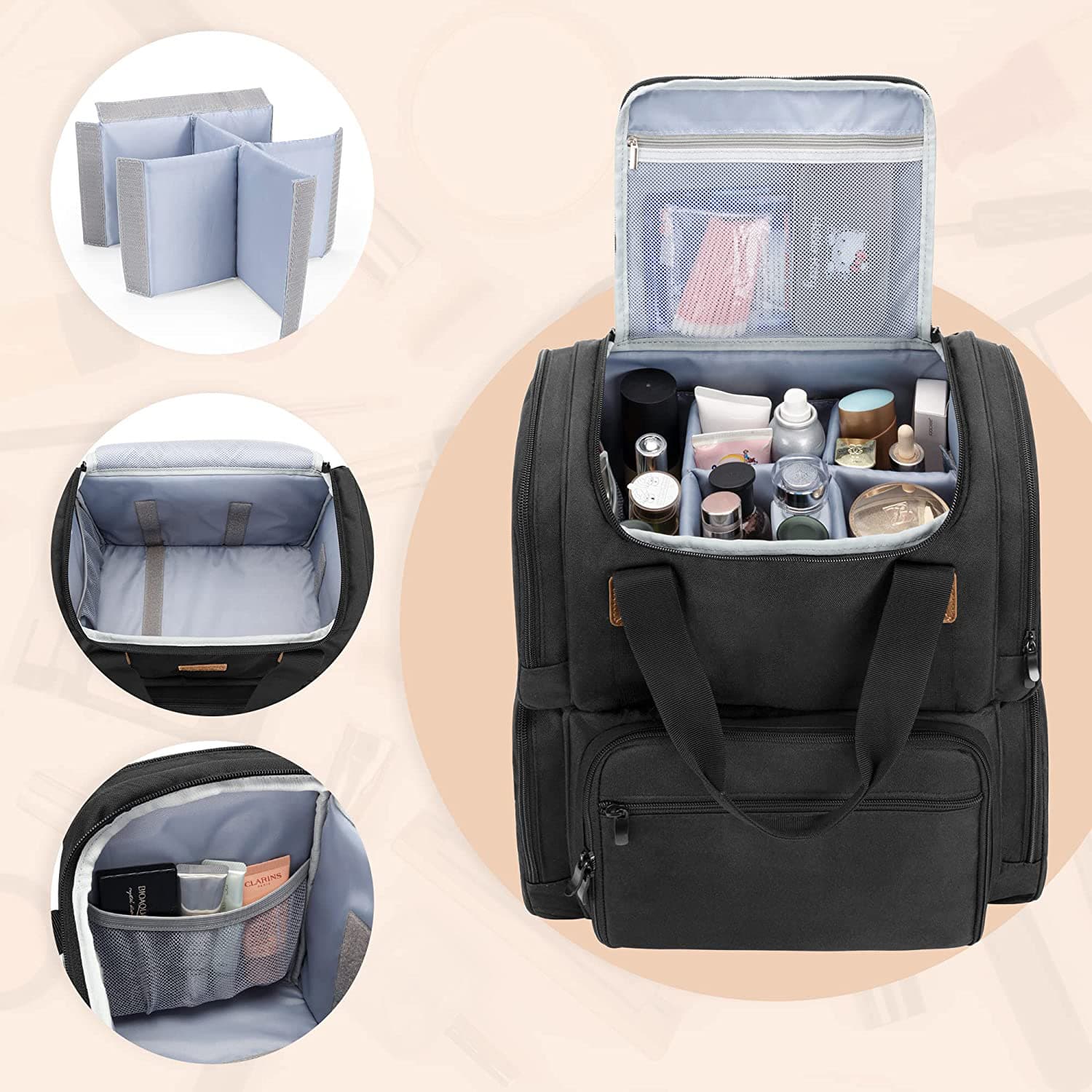 Large Capacity Makeup Train Bag Set thumbnail 6