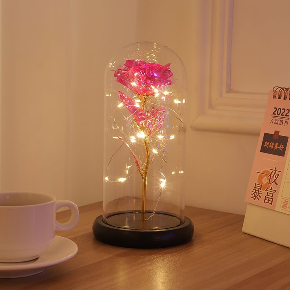 Colorful Artificial Rose Gift W/ Led String Lights thumbnail 5