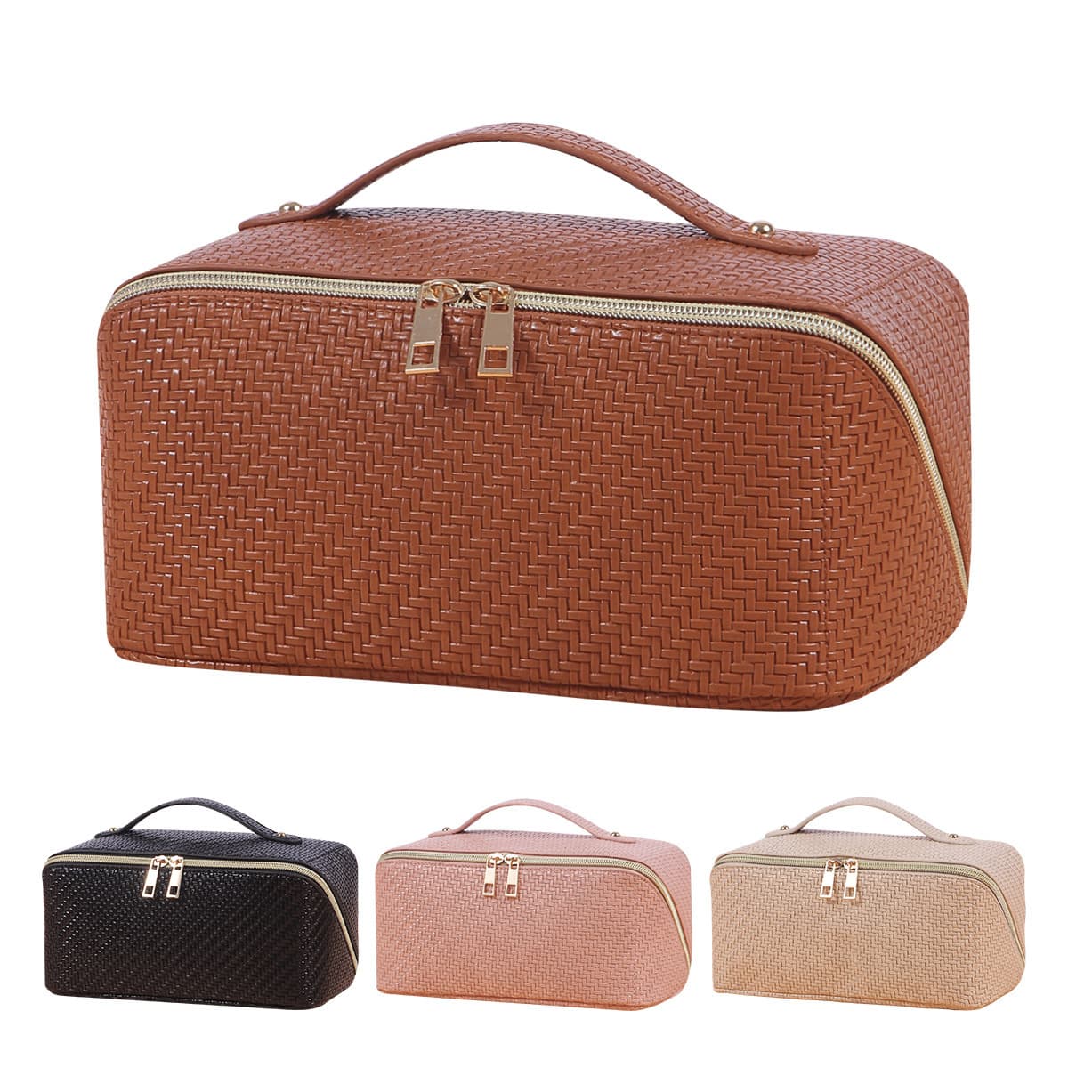 Makeup Bag, Pu Leather Waterproof Women Portable thumbnail 5