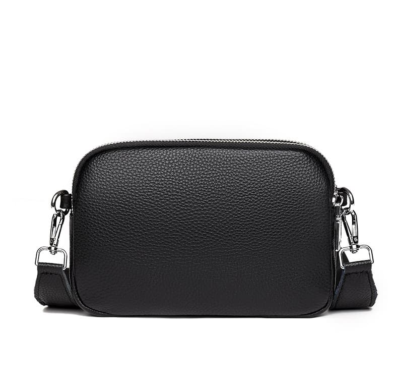 Real Leather Double layer pockets Crossbody Bag thumbnail 4