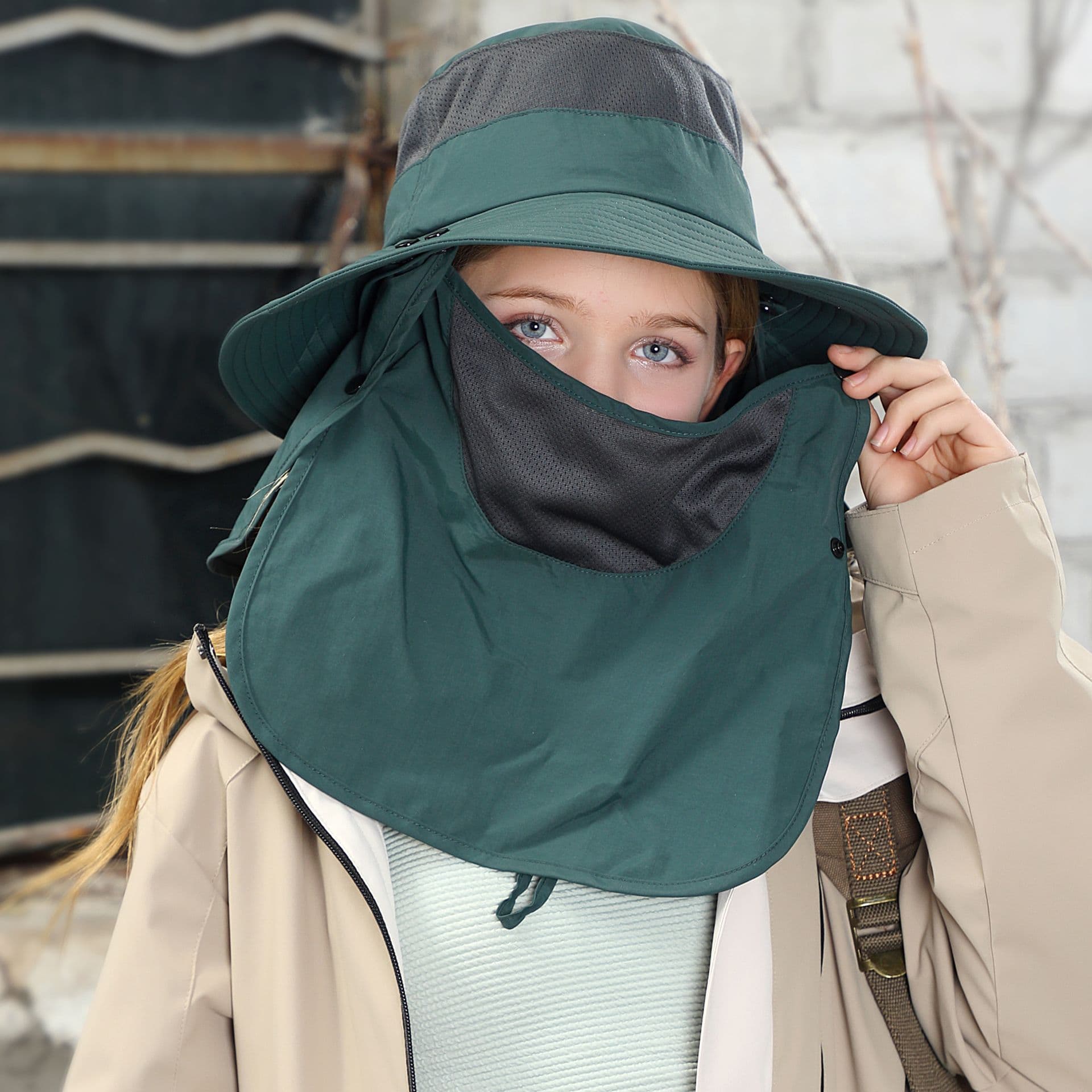 Unisex Fishing Hat,Sun Cap With Neck Flap