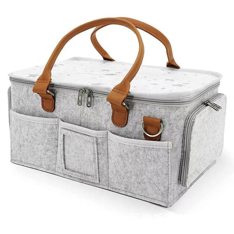 Multiple Compartments Waterproof Baby Diaper Caddy Organizer thumbnail 2