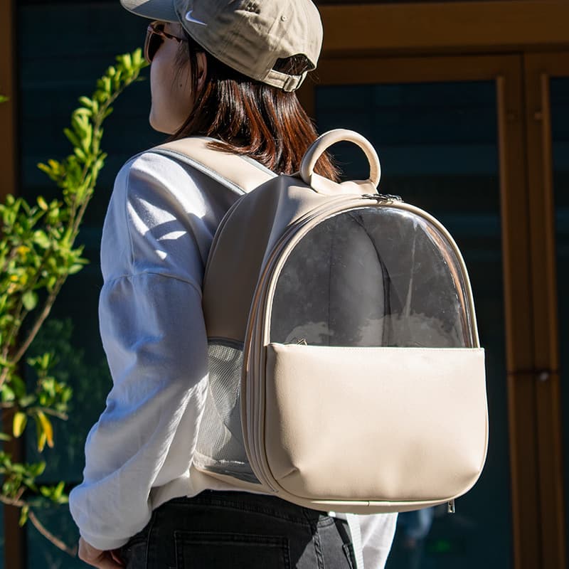 PVC And Leather Pet Backpack thumbnail 3