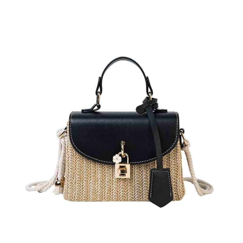 Jute/Burlap Straw Fashion Rattan Shoulder Cross-body bag thumbnail 4