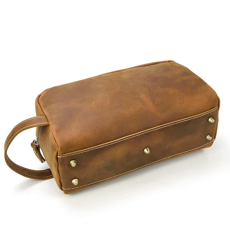 Toilet Genuine Leather Large Capacity Storage Bag thumbnail 4
