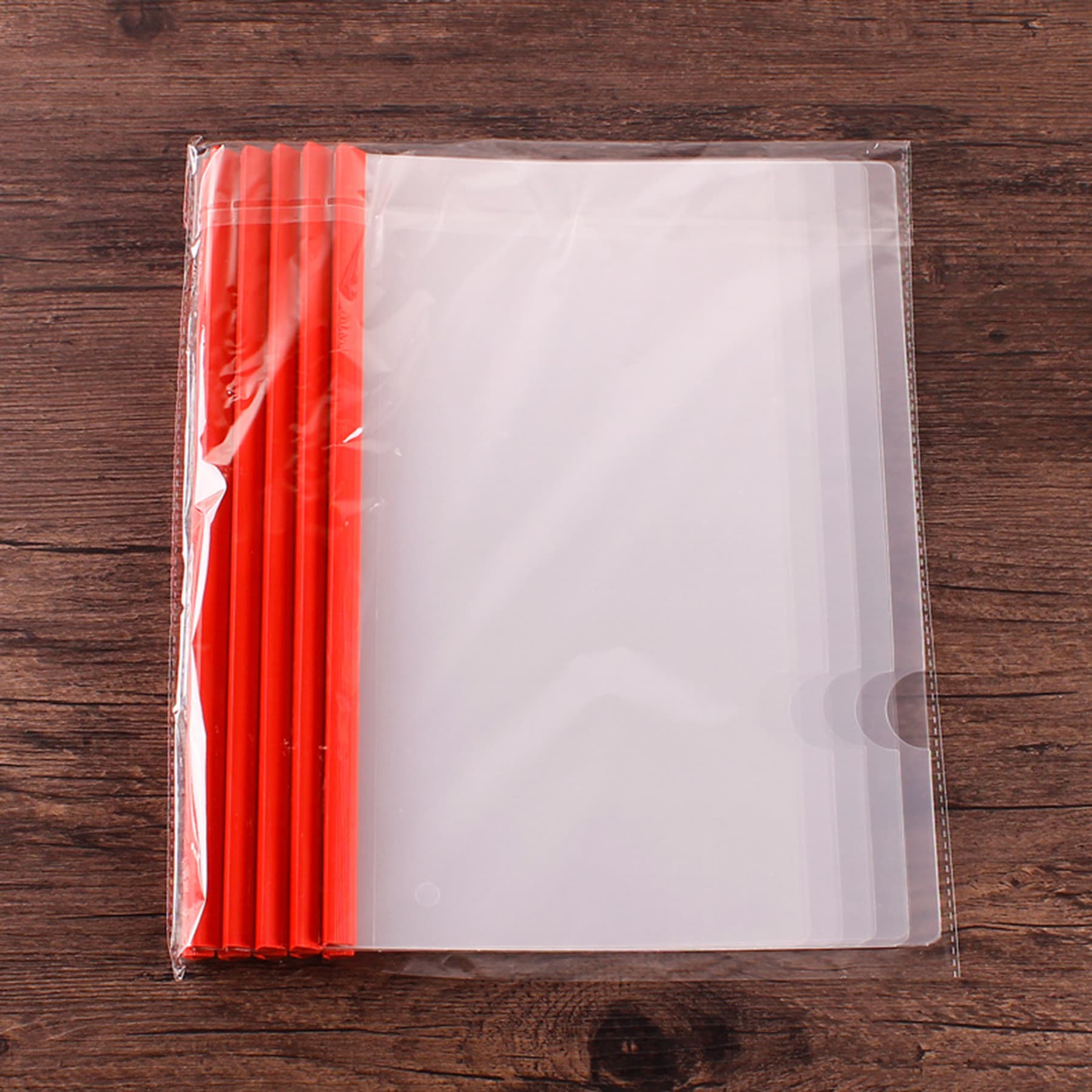 A4 Transparent File Document Folder with Sliding Bars