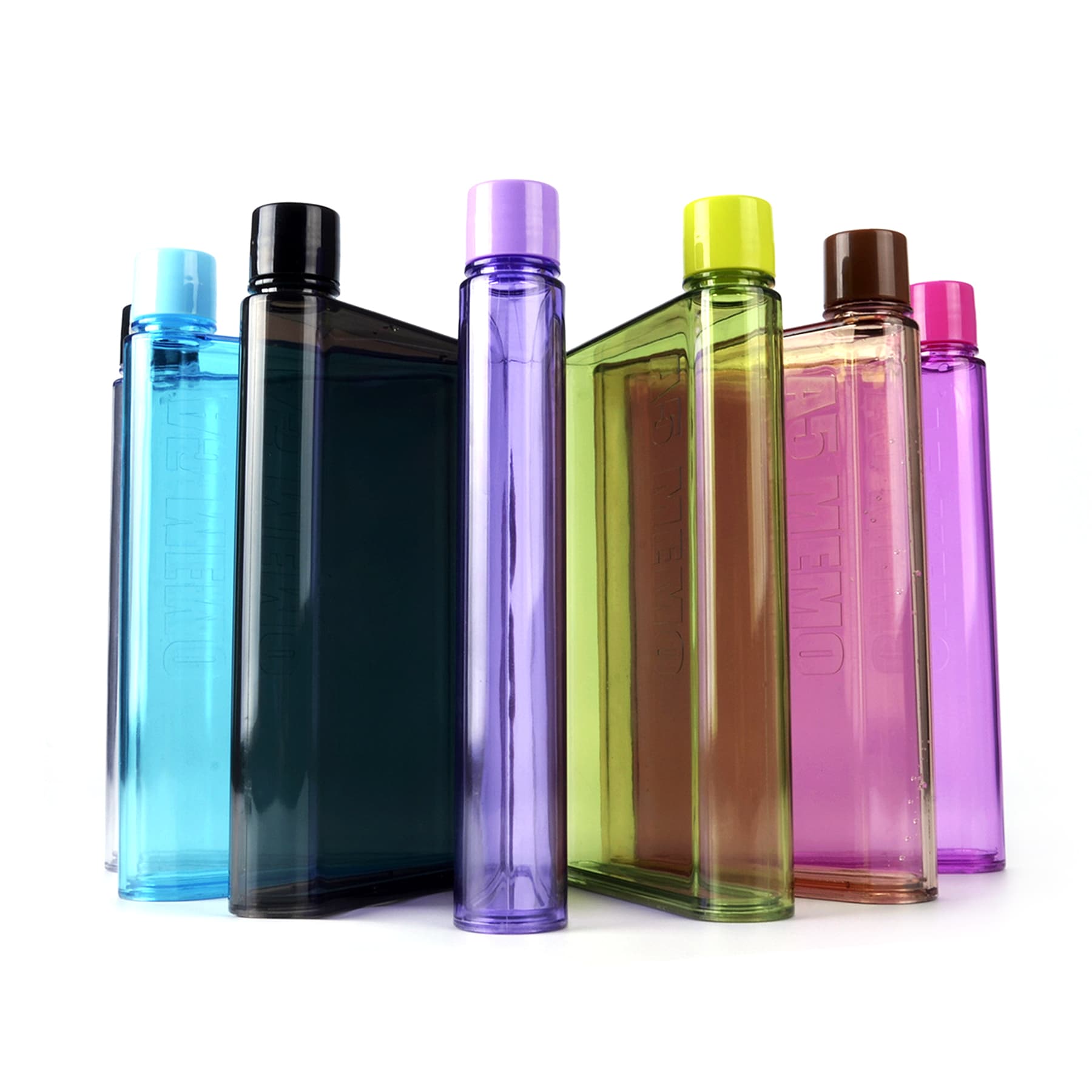 16 Oz. A5 Notebook Transparent Flat Water Bottle thumbnail 3