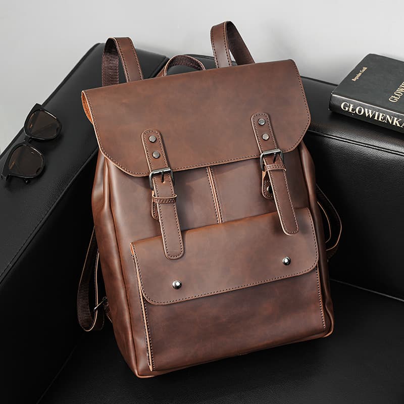 PU Leather Crossbody Backpack Shoulder Bag thumbnail 11