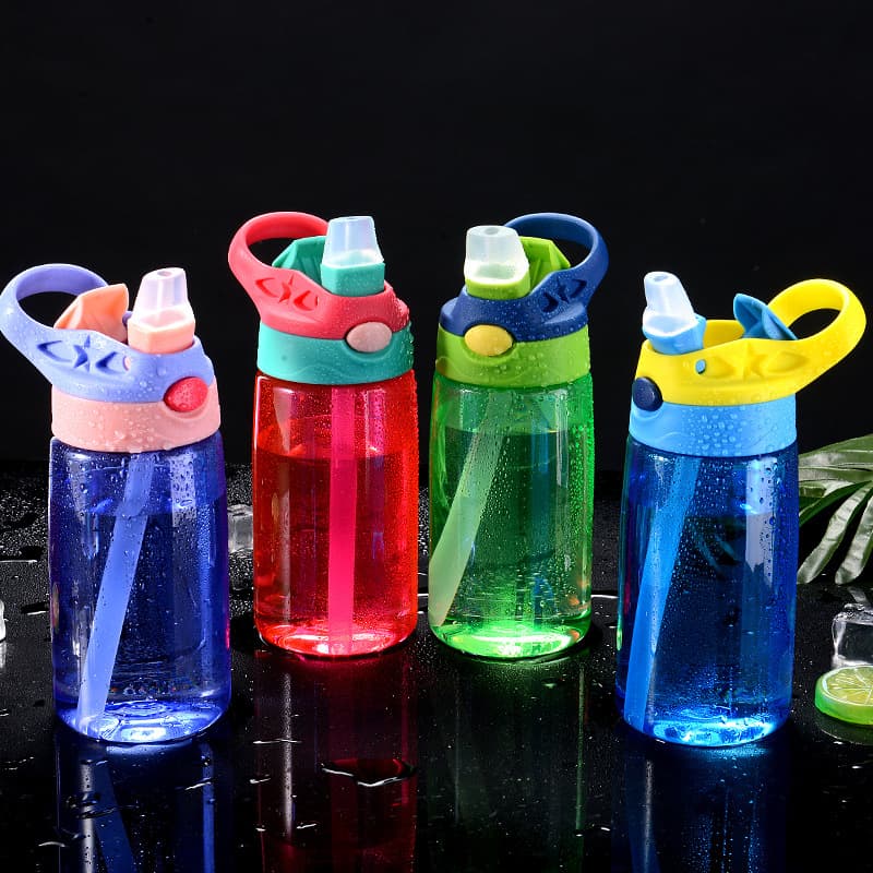 Children's Sports Bottle with Straw Lid