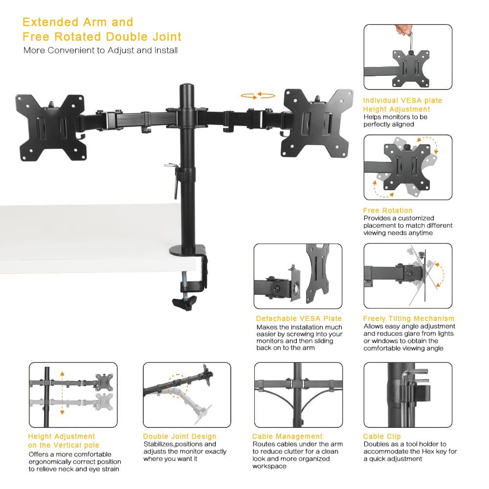 Monitor Laptop Desk Mount thumbnail 2