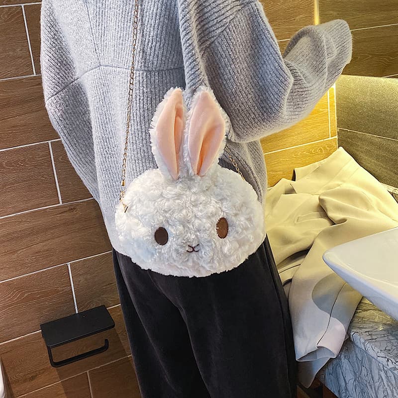Cotton Cute plush bunny shoulder cross-body bag thumbnail 4