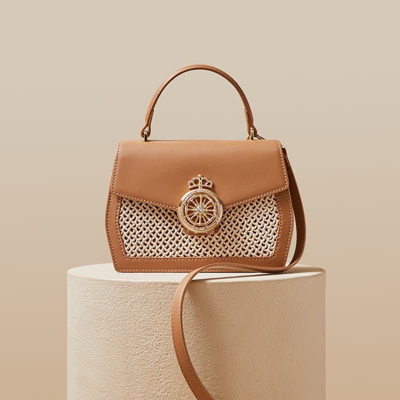 Genuine Leather woven cross-body bag thumbnail 2
