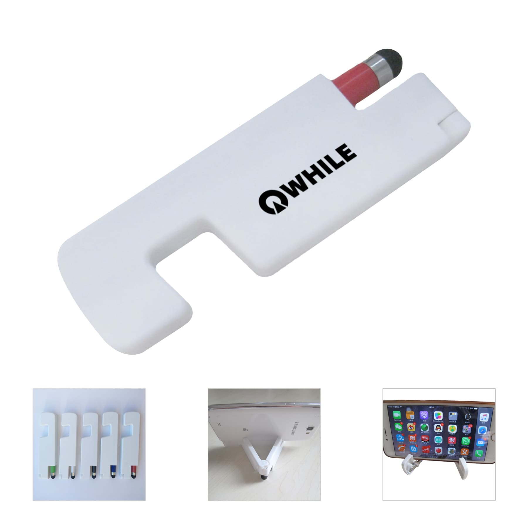 Plastic Phone Holder With Stylus