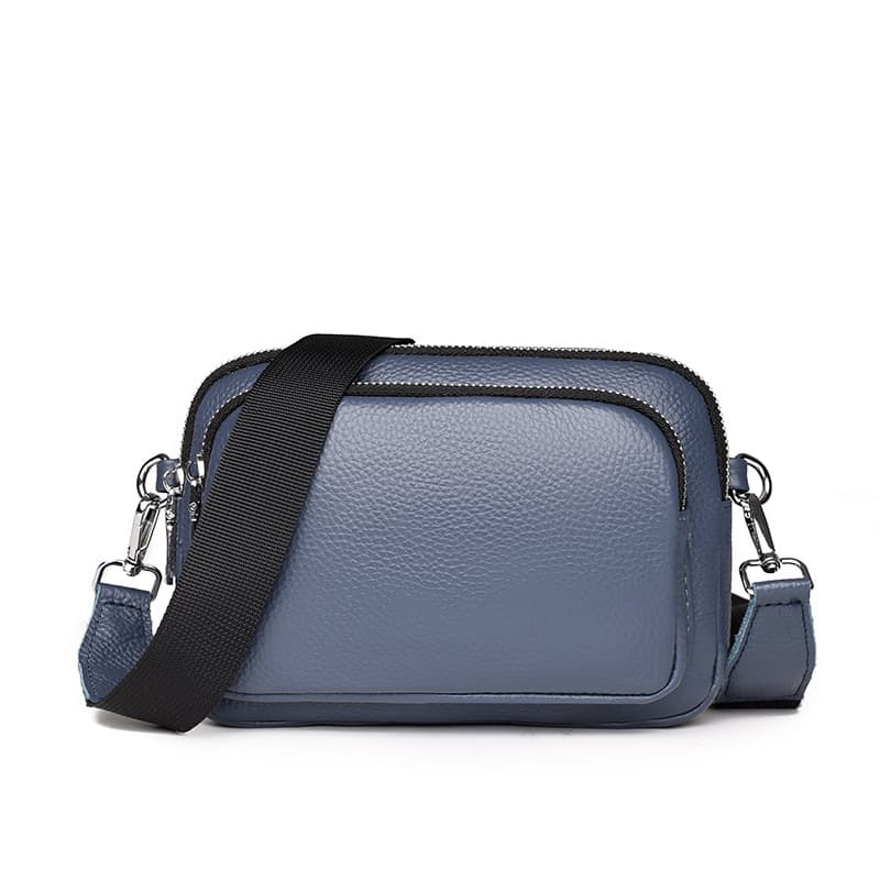 Genuine Leather Double layer Shoulder Crossbody Bag thumbnail 7