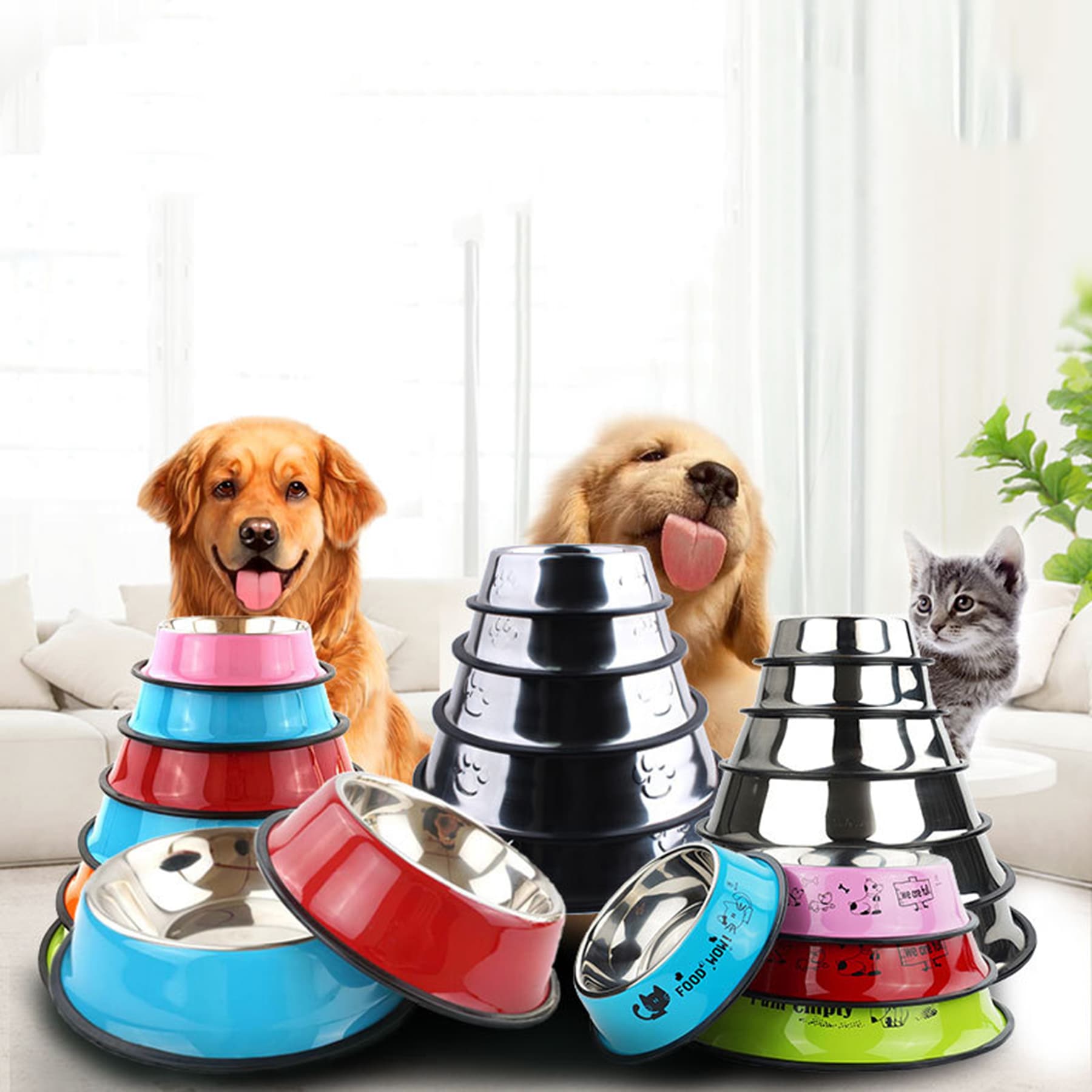 Stainless steel pet bowl thumbnail 7