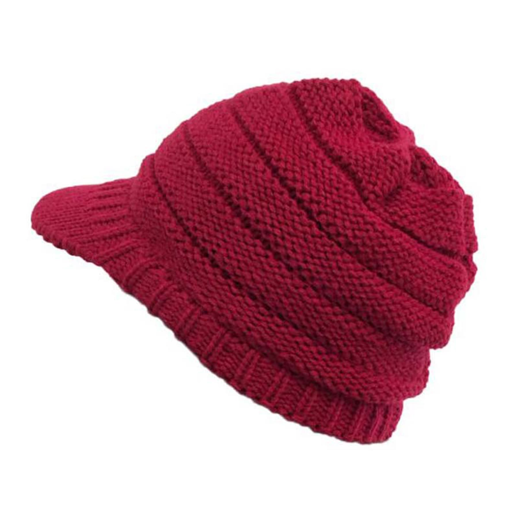 Knitted Baseball Cap With Pony Tail Hole thumbnail 10