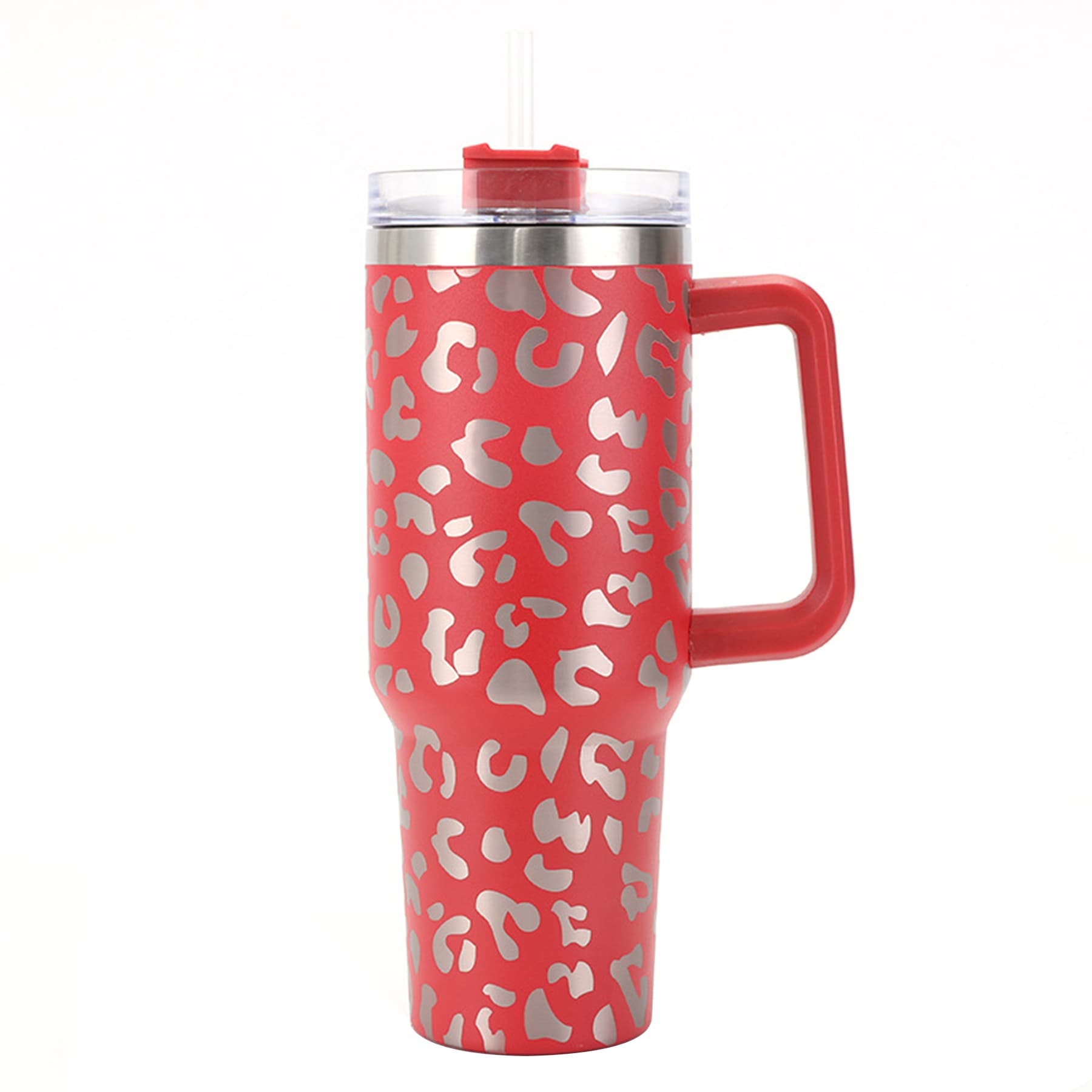 40oz Insulated Stainless Tumbler with Silicone Handle thumbnail 2