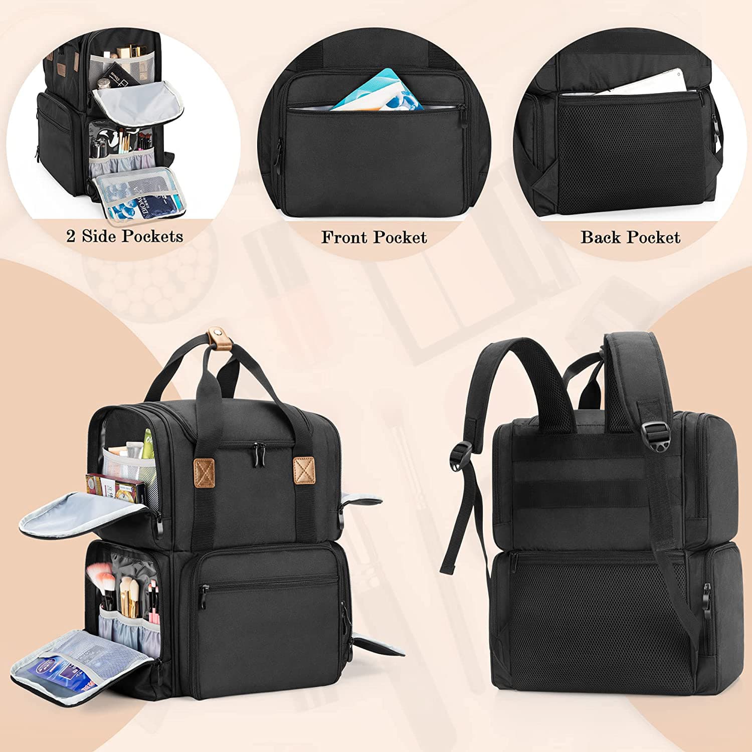 Large Capacity Makeup Train Bag Set thumbnail 5