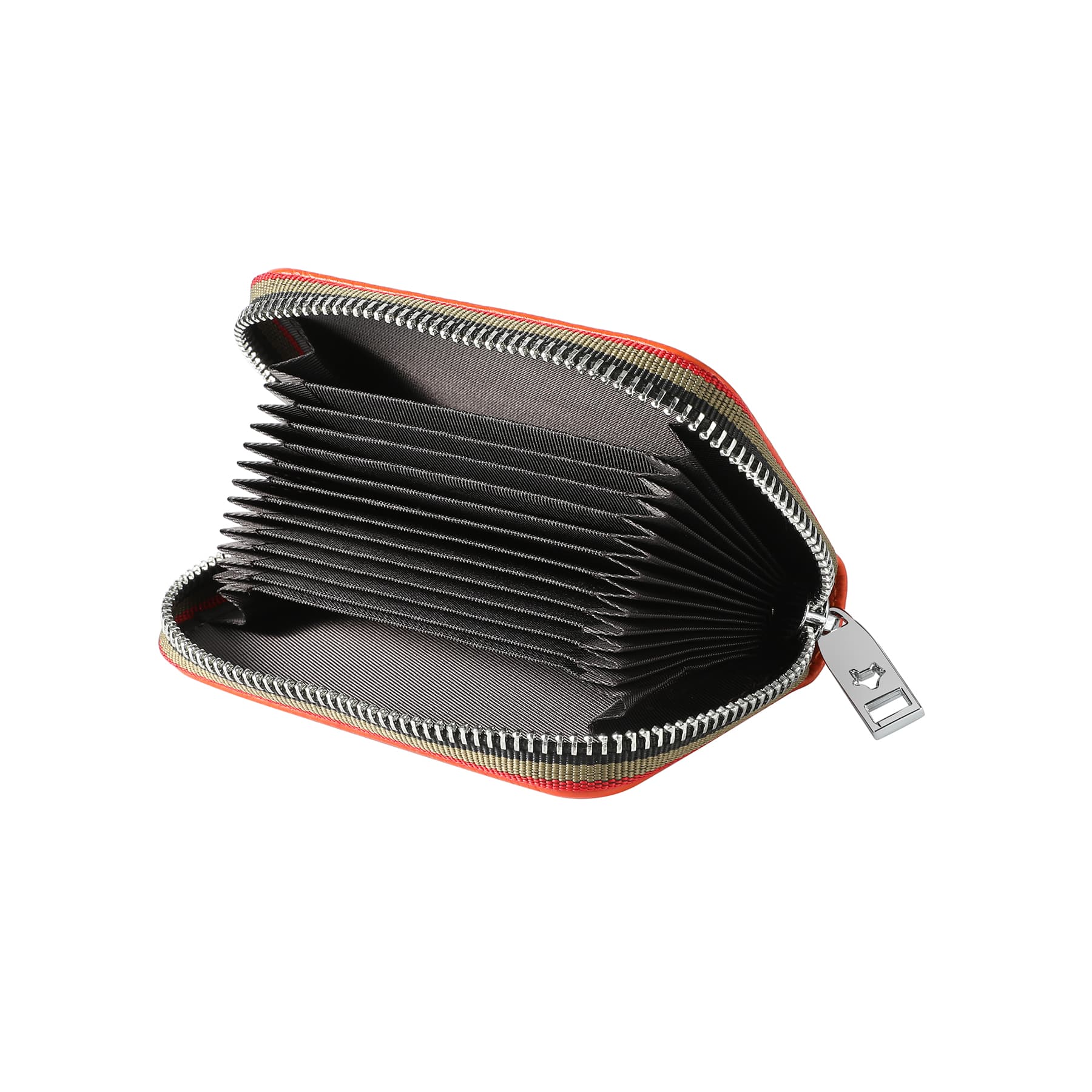 Leather Credit Card Wallet with Zipper thumbnail 8